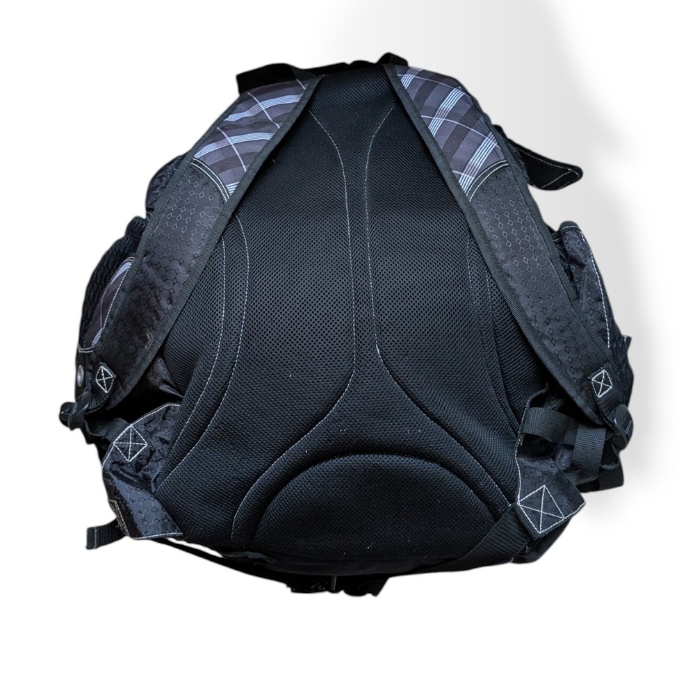 Warrior Lacrosse Jet Pack Backpack Black Grey Plaid Gear Bag XL Multi Pocket - Picture 3 of 16